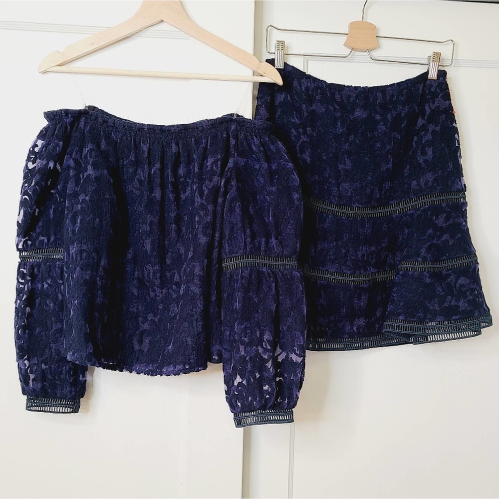 Mare Mare 2 Piece Blue Lace Cocktail Dress NEW